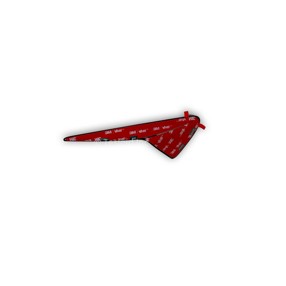 SIDE REPEATER TRIM - CARBON BLACK AERO RIB - LEFT HAND - Model Y