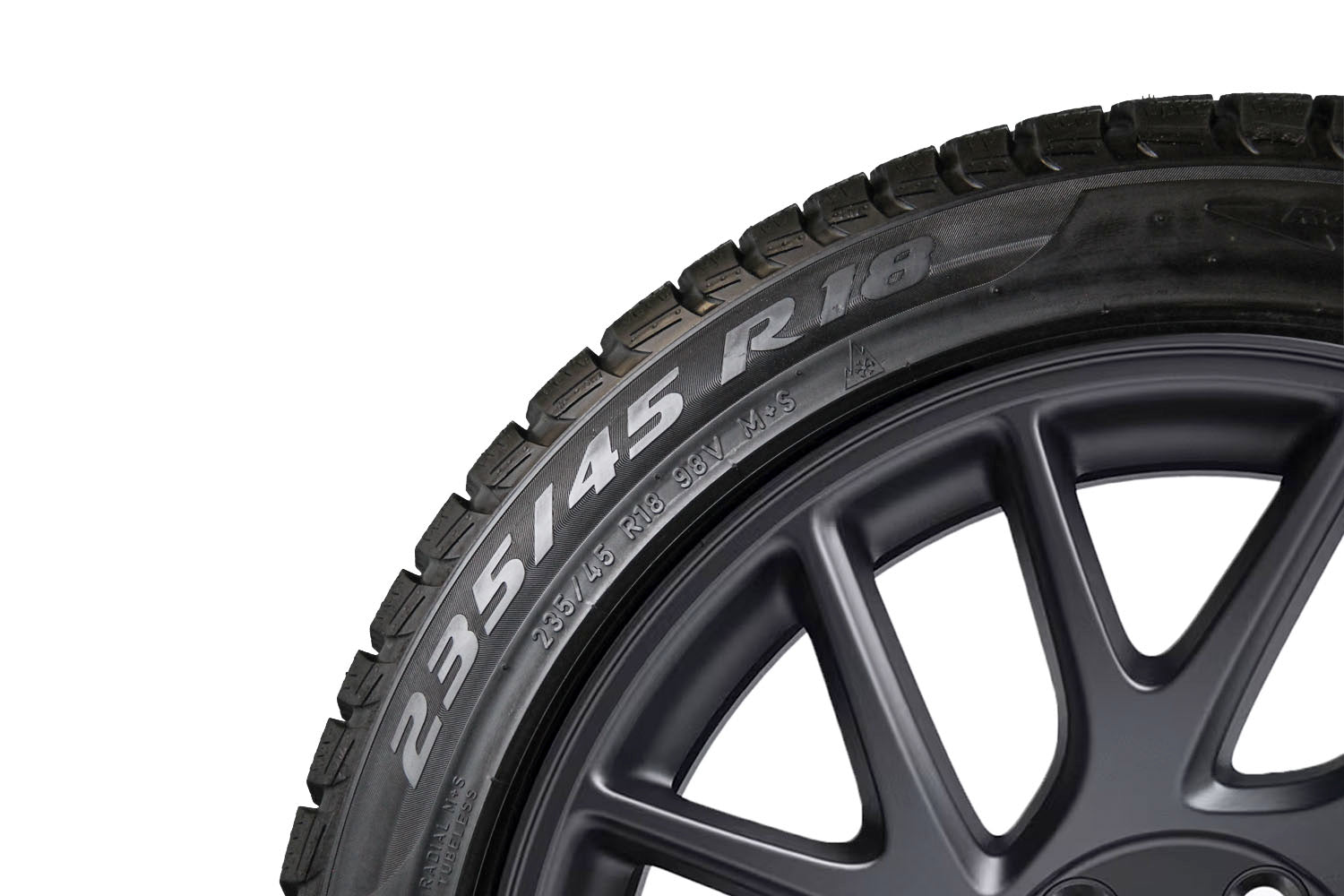 Model 3 Winter Tires Package – OEM 18″ Photon with Pirelli