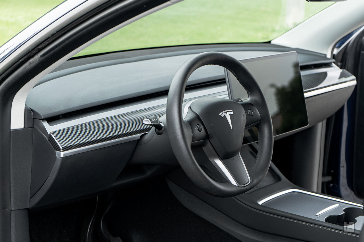 Model Y Gloss Carbon Fiber Dash & Doors Trim Covers