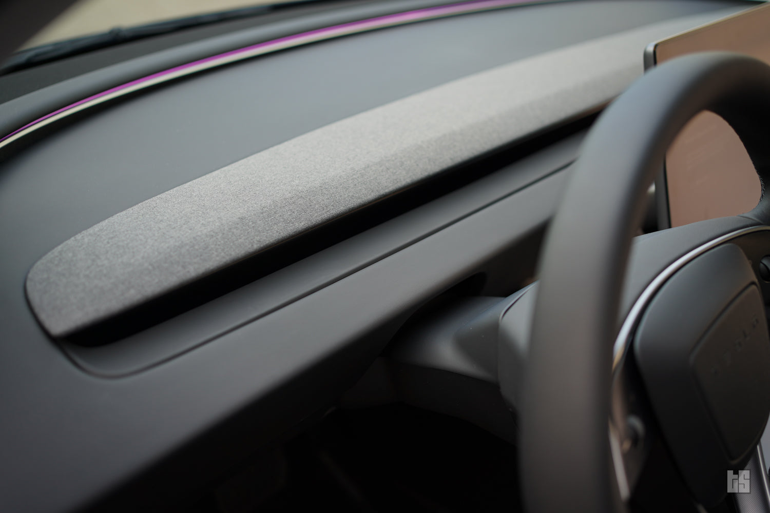 Model 3 Matte Black Dash Trim Cover