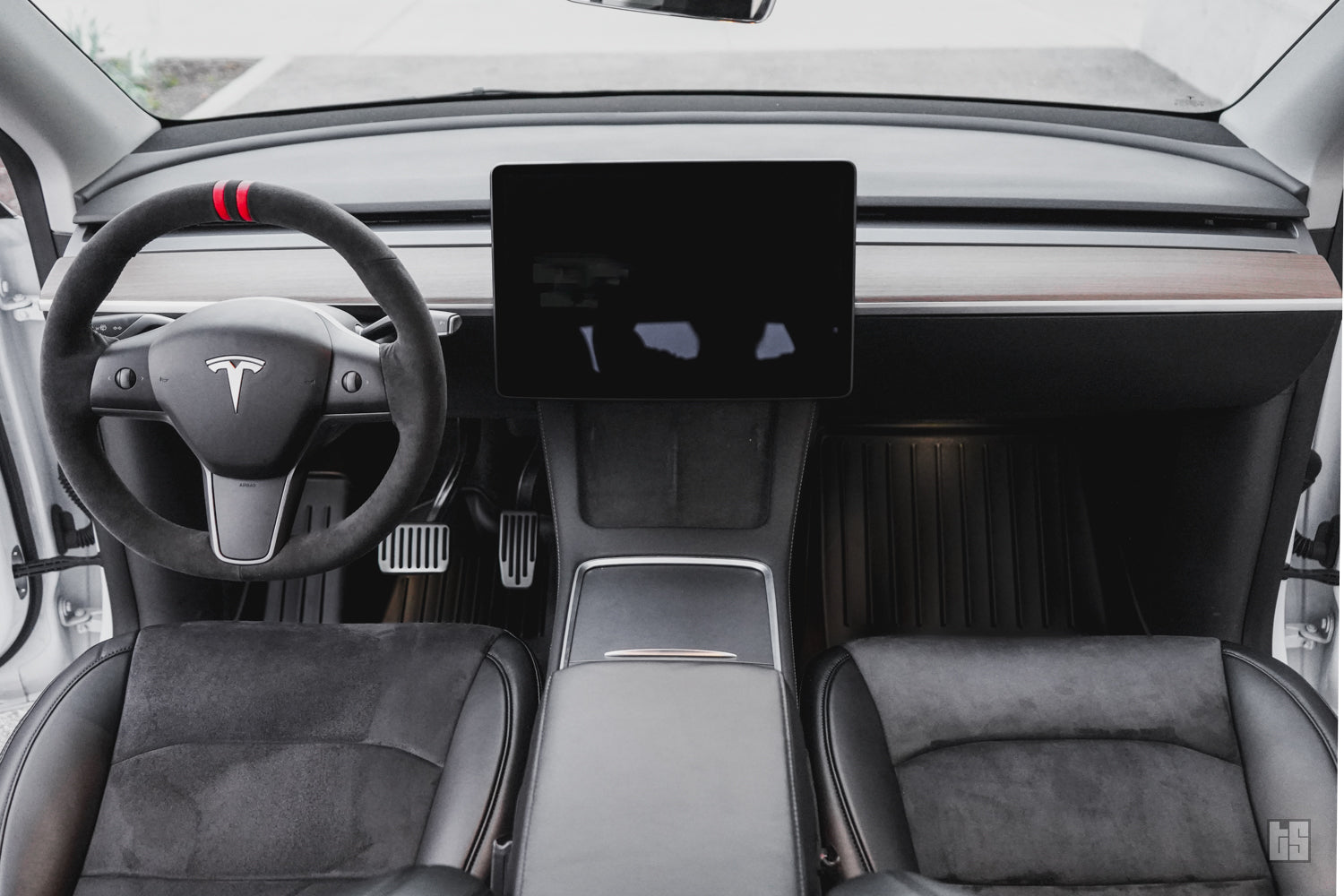 Model Y Napa Leather Seat Covers – Onyx Black w/ Suede