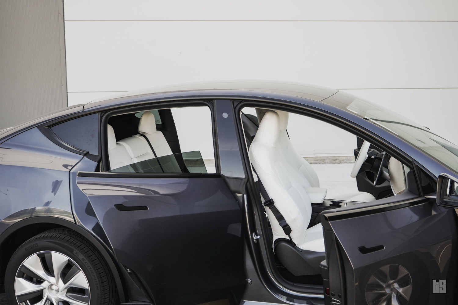 Model Y Napa Leather Seat Covers – Dove White