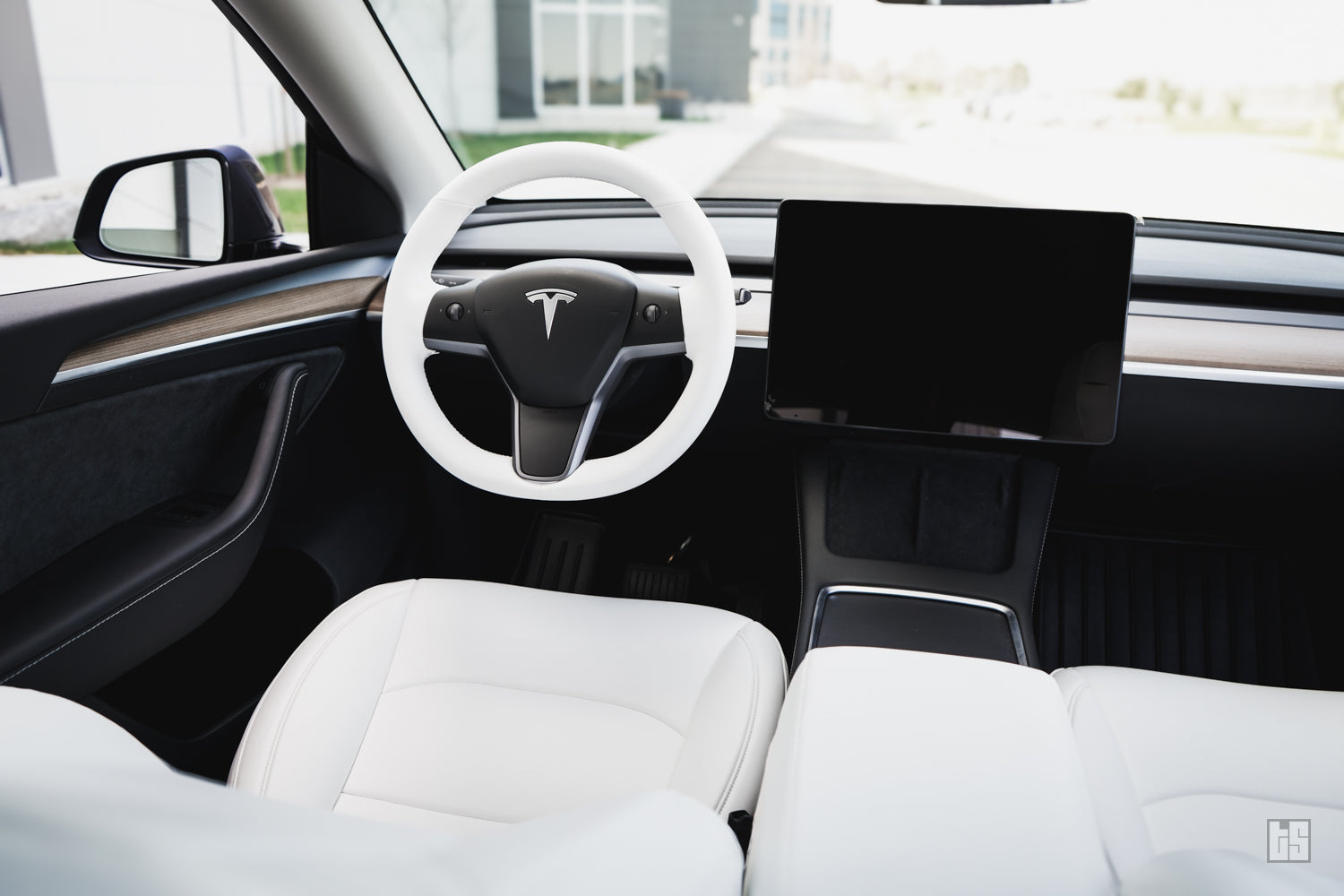 Model 3 Napa Leather Seat Covers – Dove White