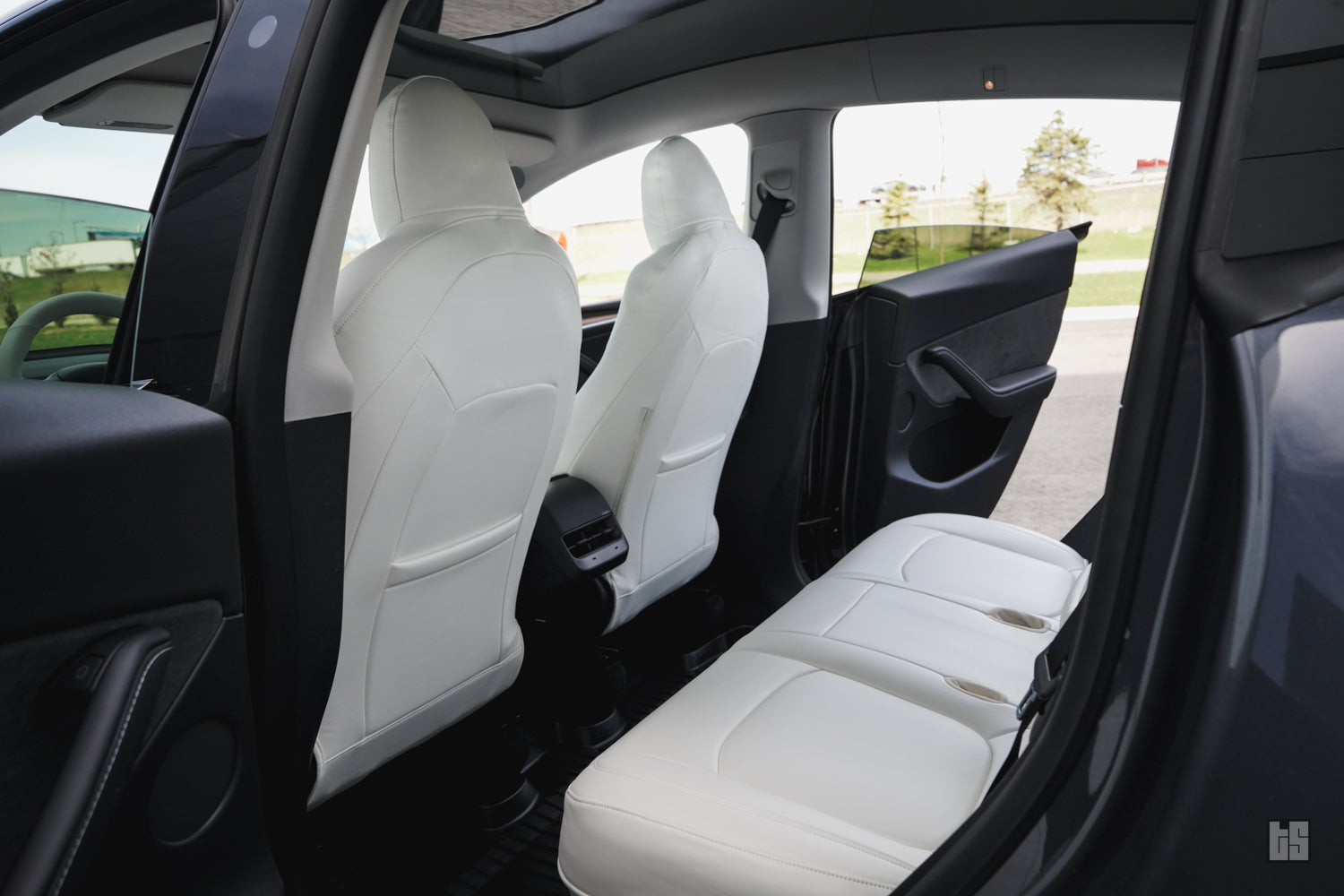 Model Y Napa Leather Seat Covers – Dove White