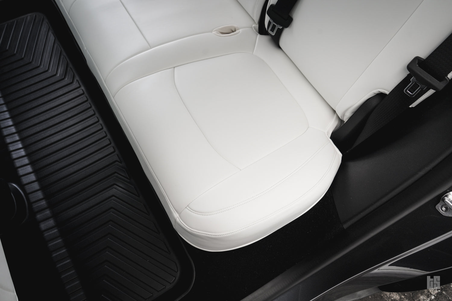 Model 3 Napa Leather Seat Covers – Dove White