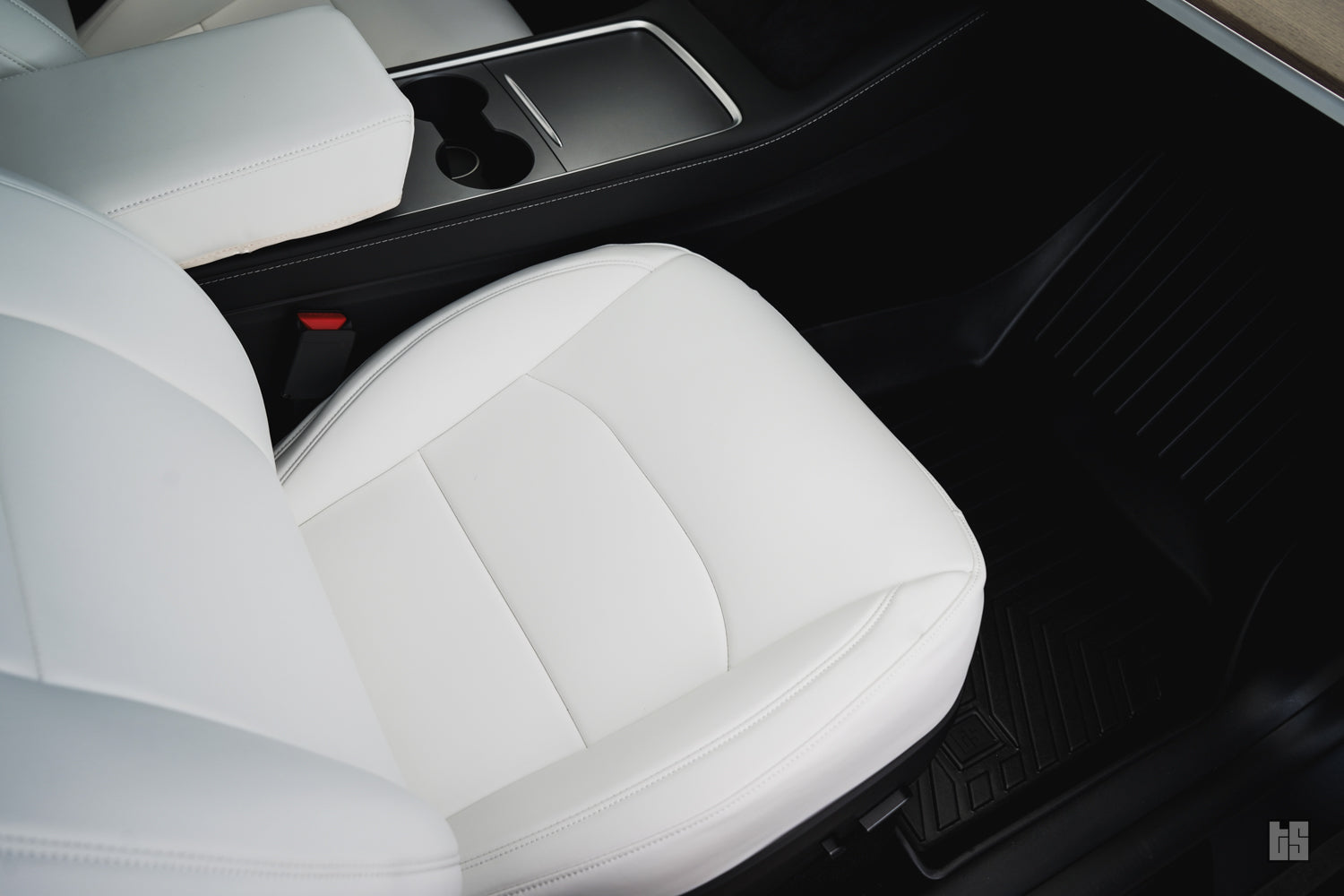 Model 3 Napa Leather Seat Covers – Dove White