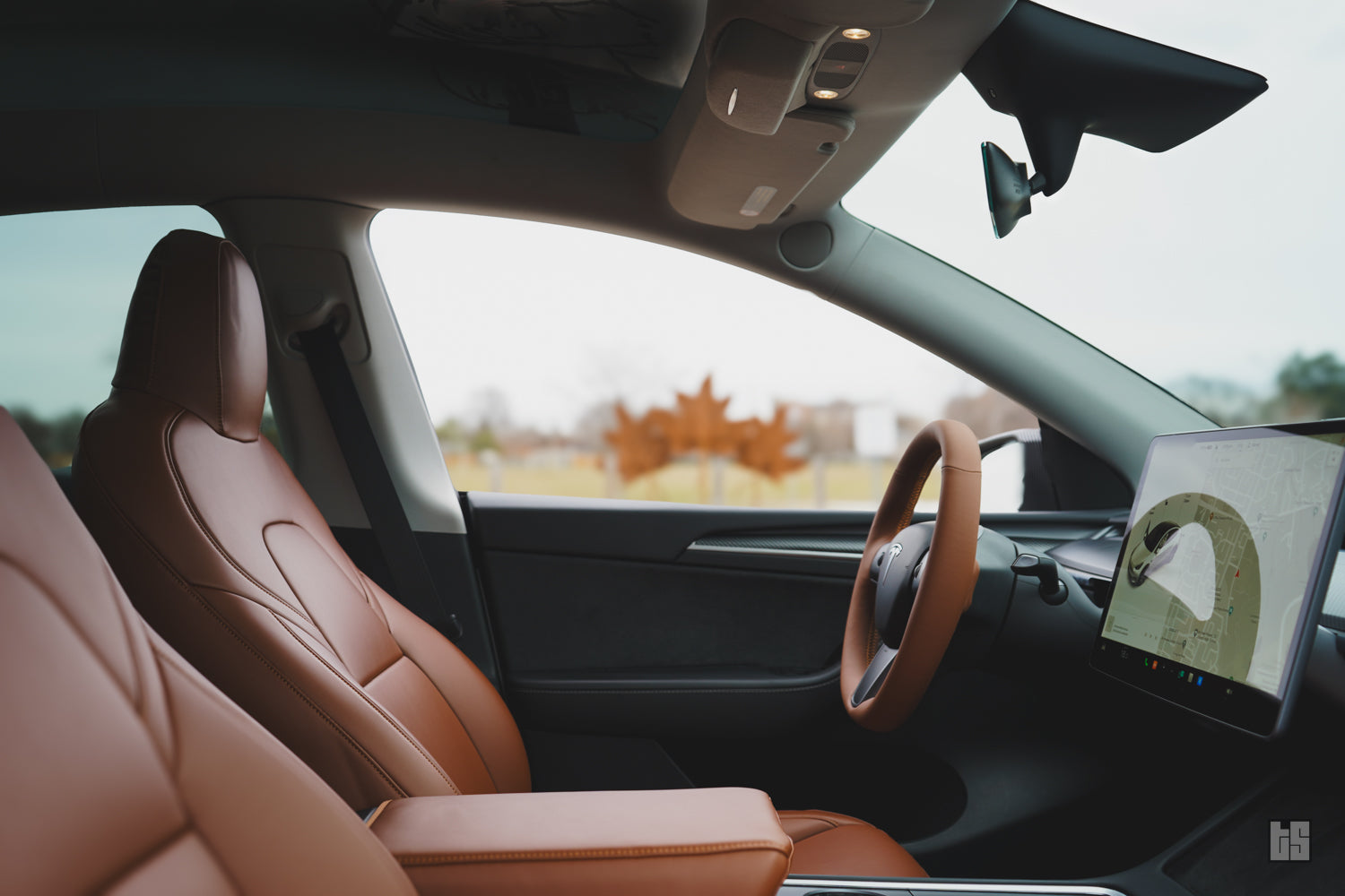 Model 3 Napa Leather Seat Covers – Saddle Tan