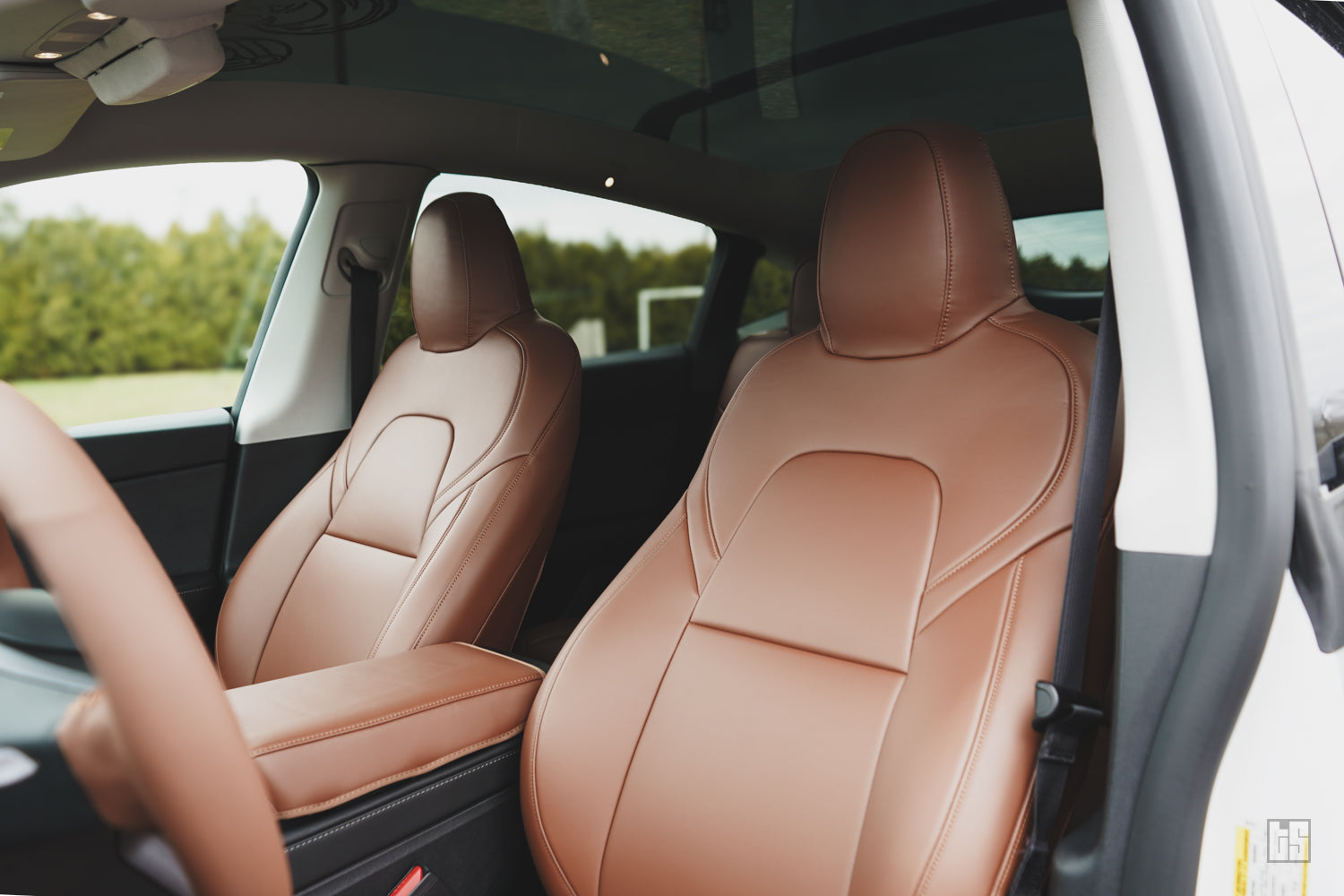 Model Y Napa Leather Seat Covers – Saddle Tan