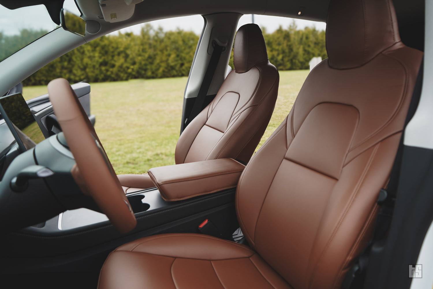 Model Y Napa Leather Seat Covers – Saddle Tan