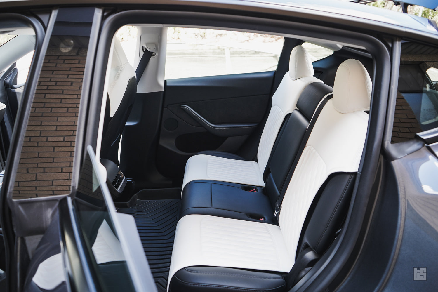 Model Y Napa Leather Seat Protectors – Dove White