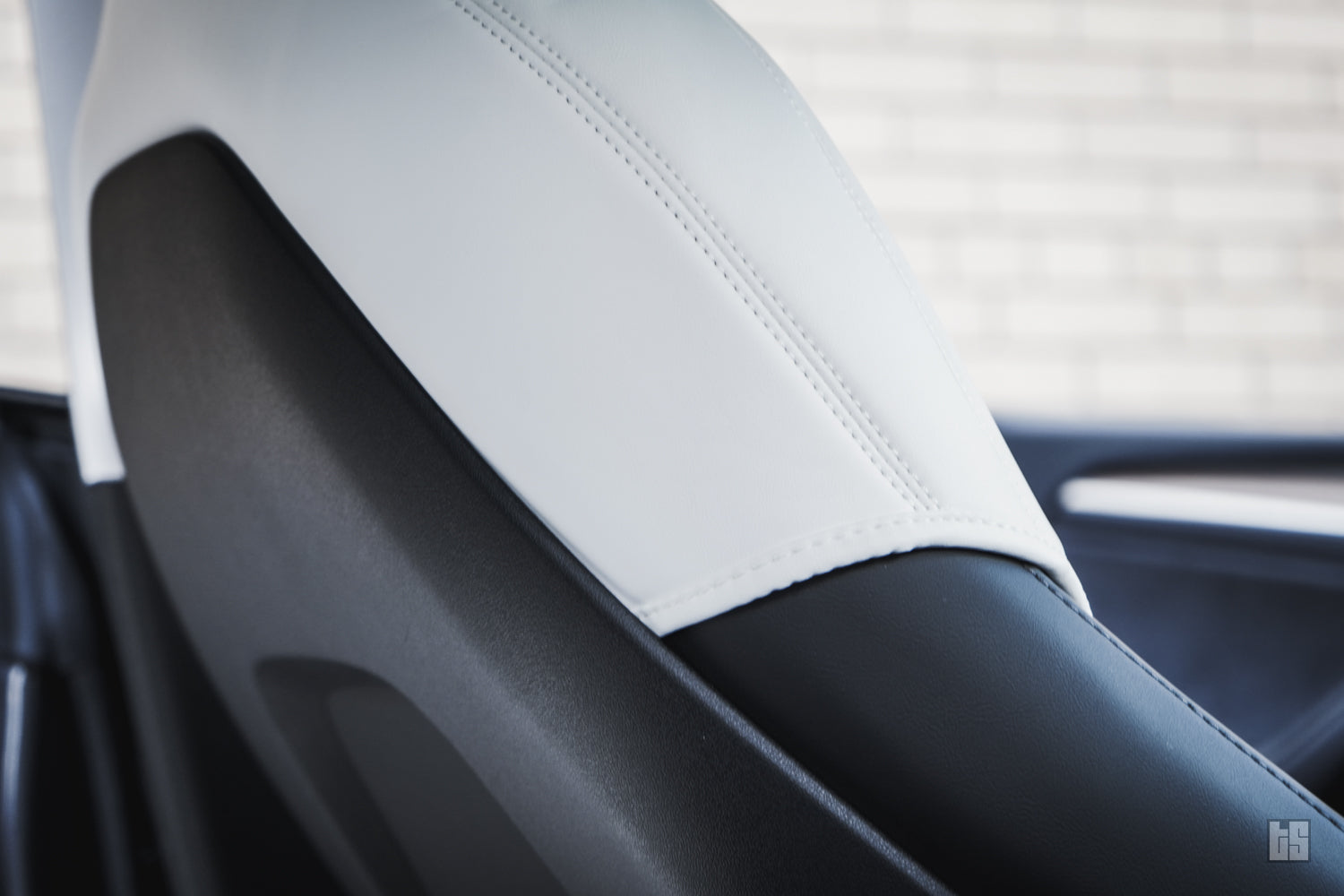 Model 3 Napa Leather Seat Protectors – Dove White