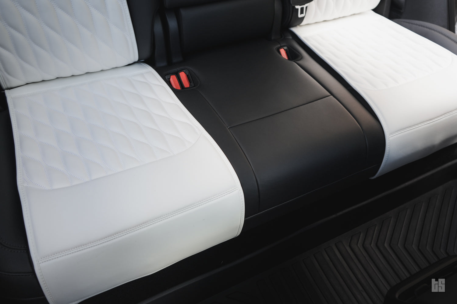 Model 3 Napa Leather Seat Protectors – Dove White