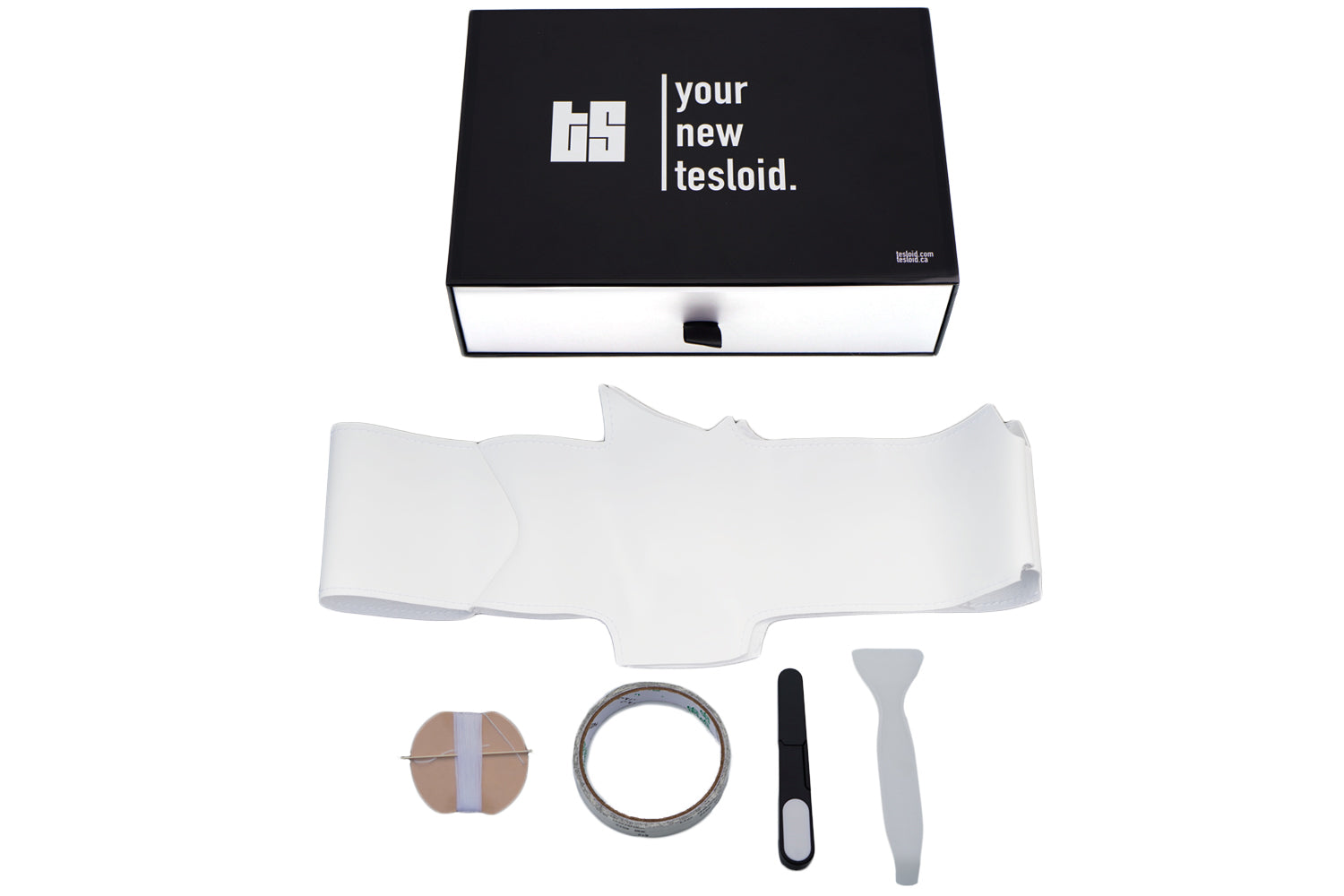 Model 3 Steering Wheel Cover – Hand Stitch – Dove White