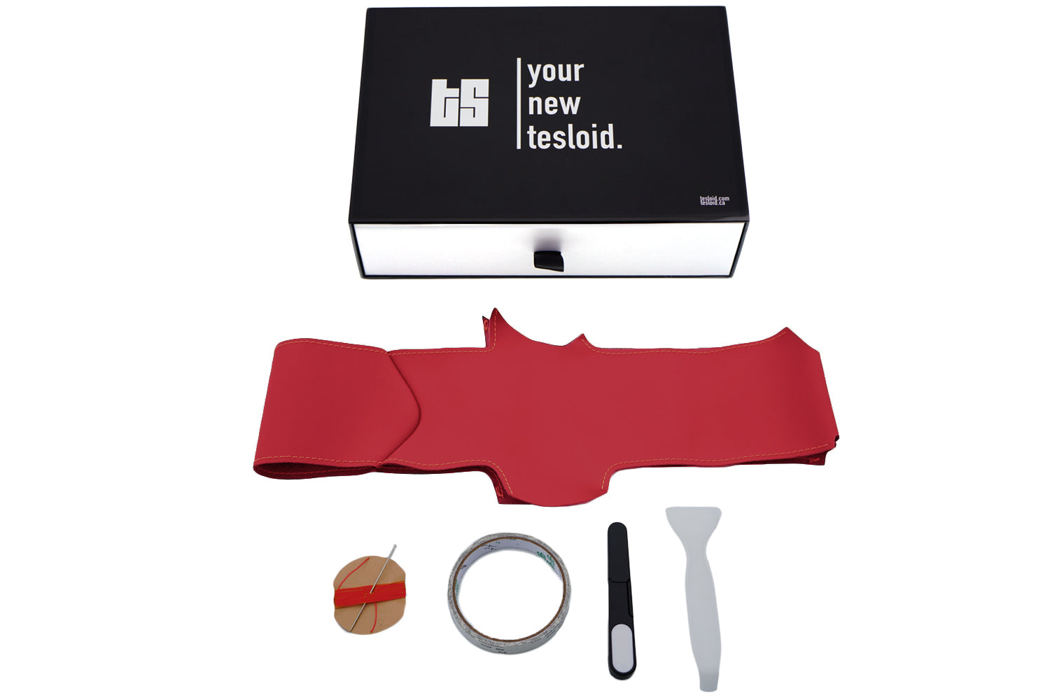 Model 3 Steering Wheel Cover – Hand Stitch – Rolls Royce Red