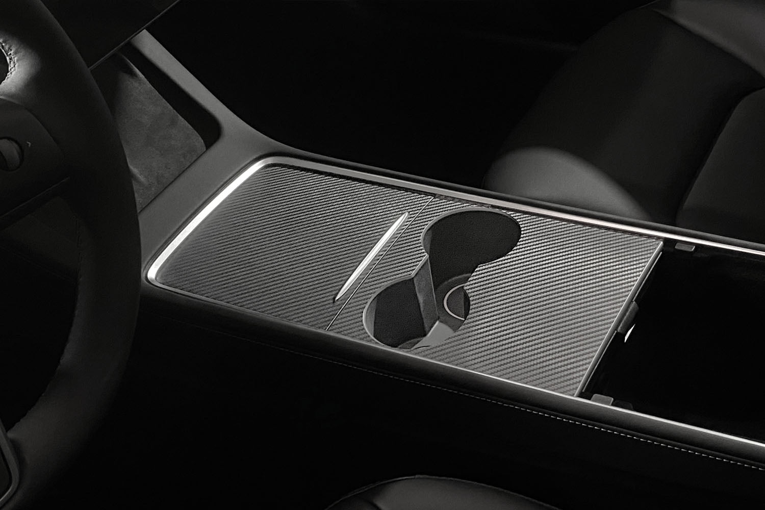 Model 3 Carbon Fiber Console Wrap