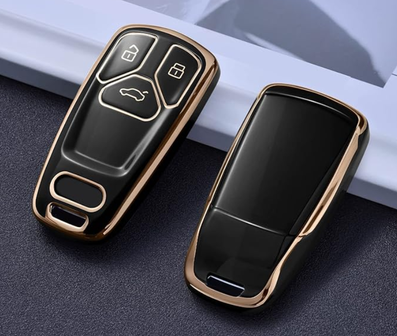 Luxe Key Case (Black, White, or Blue & Gold) - Audi A4, Q5, Q7, TT, A3, A6, SQ5, R8, S5