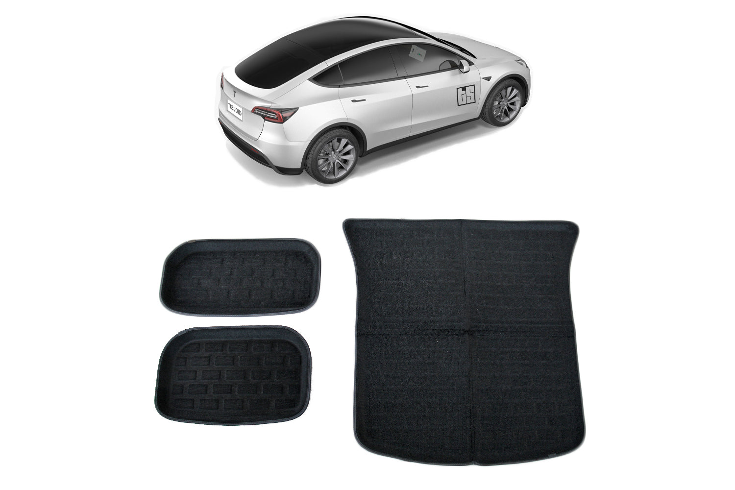 Model Y Frunk Trunk Mats – 3D Comfort Performance – 5 Seater
