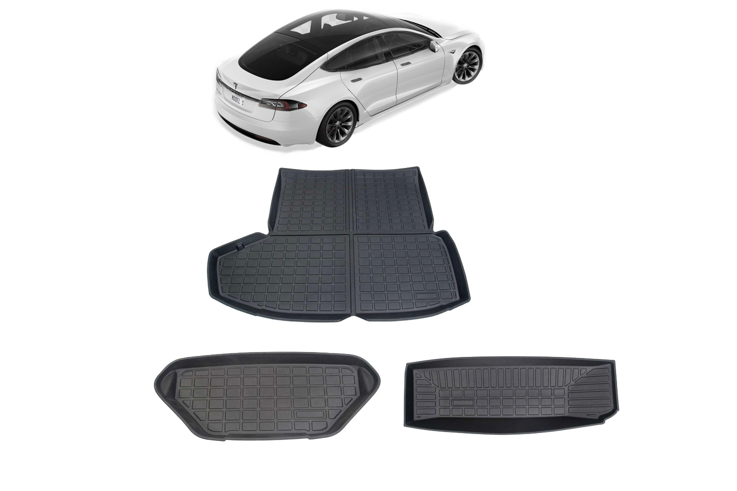 Model S Frunk Trunk Mats – 3D Extreme Performance – 2022+