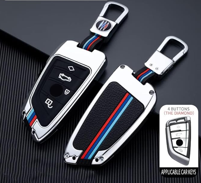 Elite Key Case (Silver and Gunmetal) - BMW 2, 5, 6, 7, X1, X2, X3, X5, X6