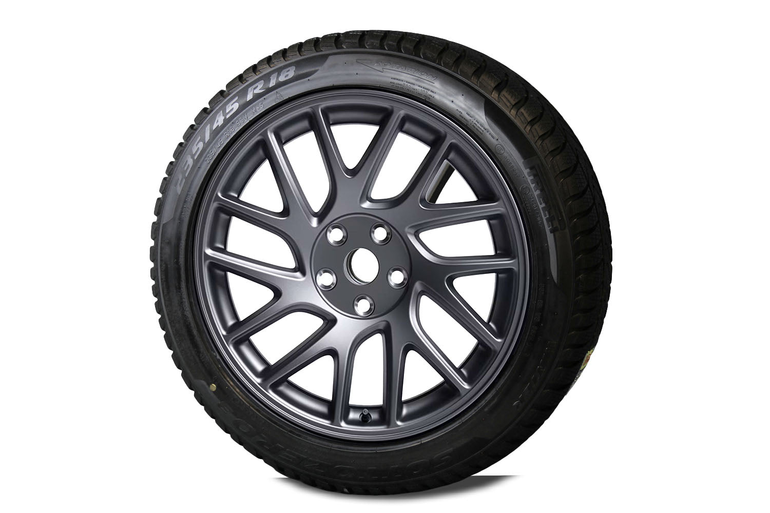 Model 3 Winter Tires Package – OEM 18″ Photon with Pirelli
