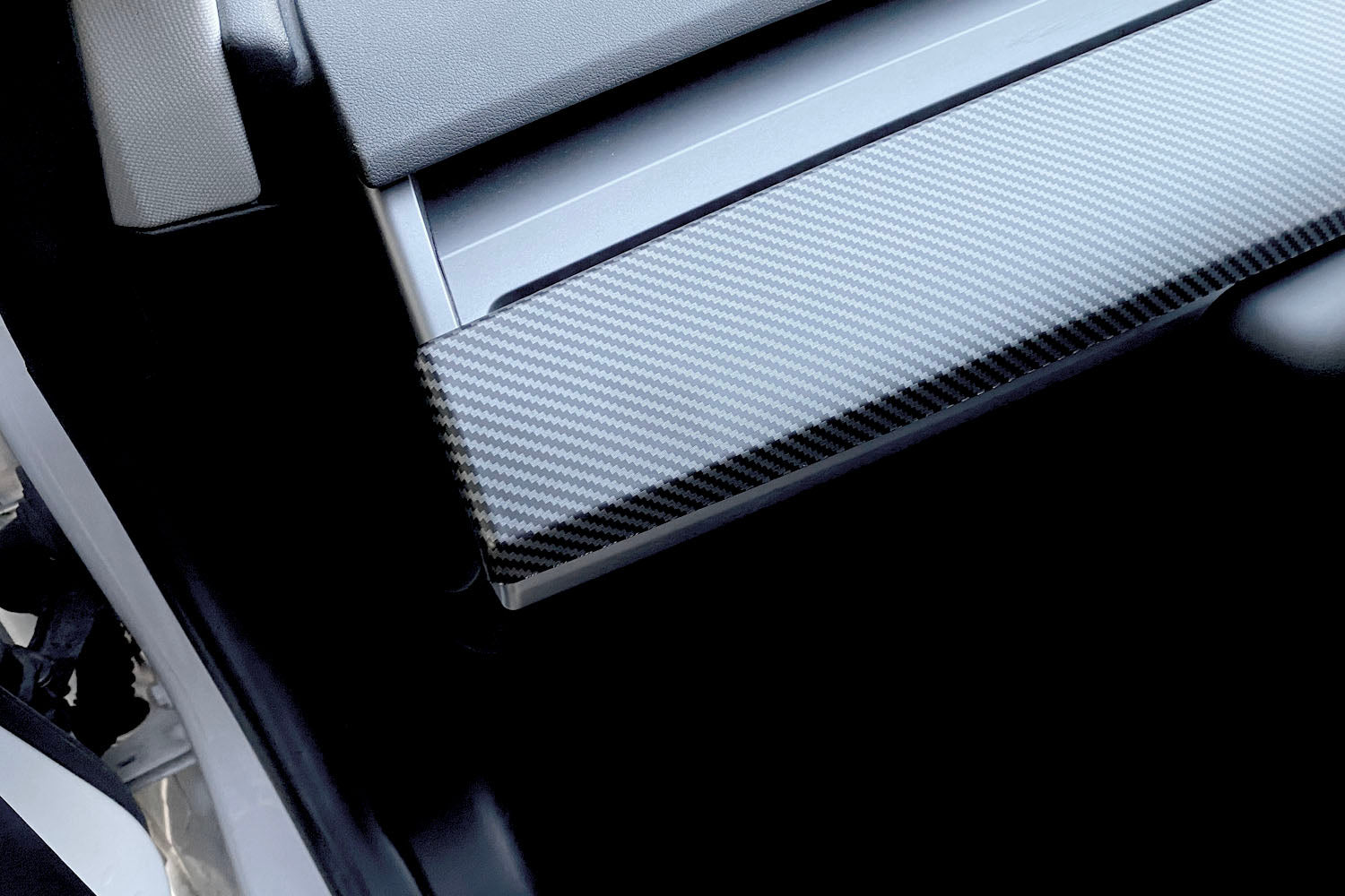 Model 3 Satin Carbon Fiber Dash & Doors Trim Covers