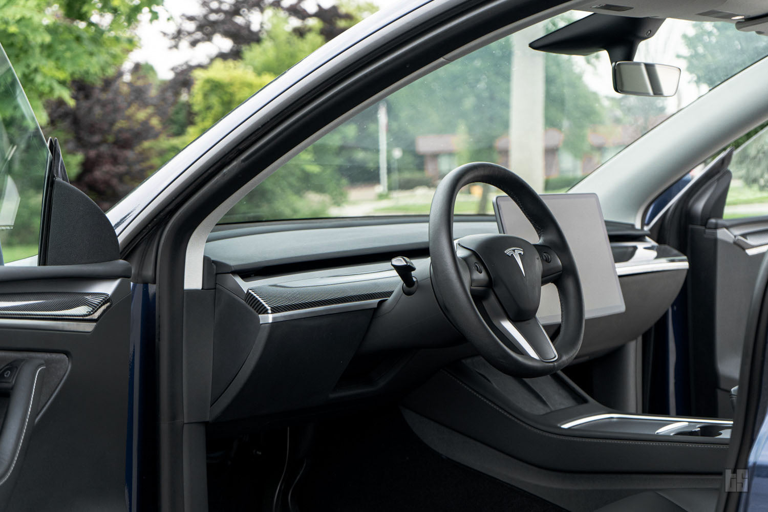 Model Y Gloss Carbon Fiber Dash & Doors Trim Covers