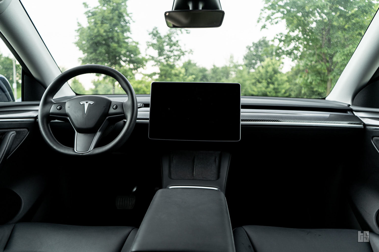 Model Y Gloss Carbon Fiber Dash & Doors Trim Covers