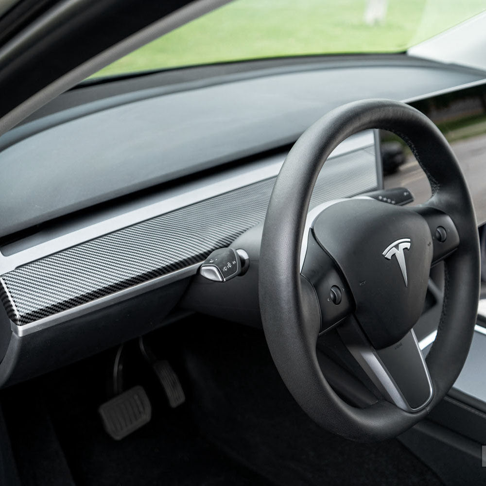 Model 3 Gloss Carbon Fiber Dash & Door Trim Covers