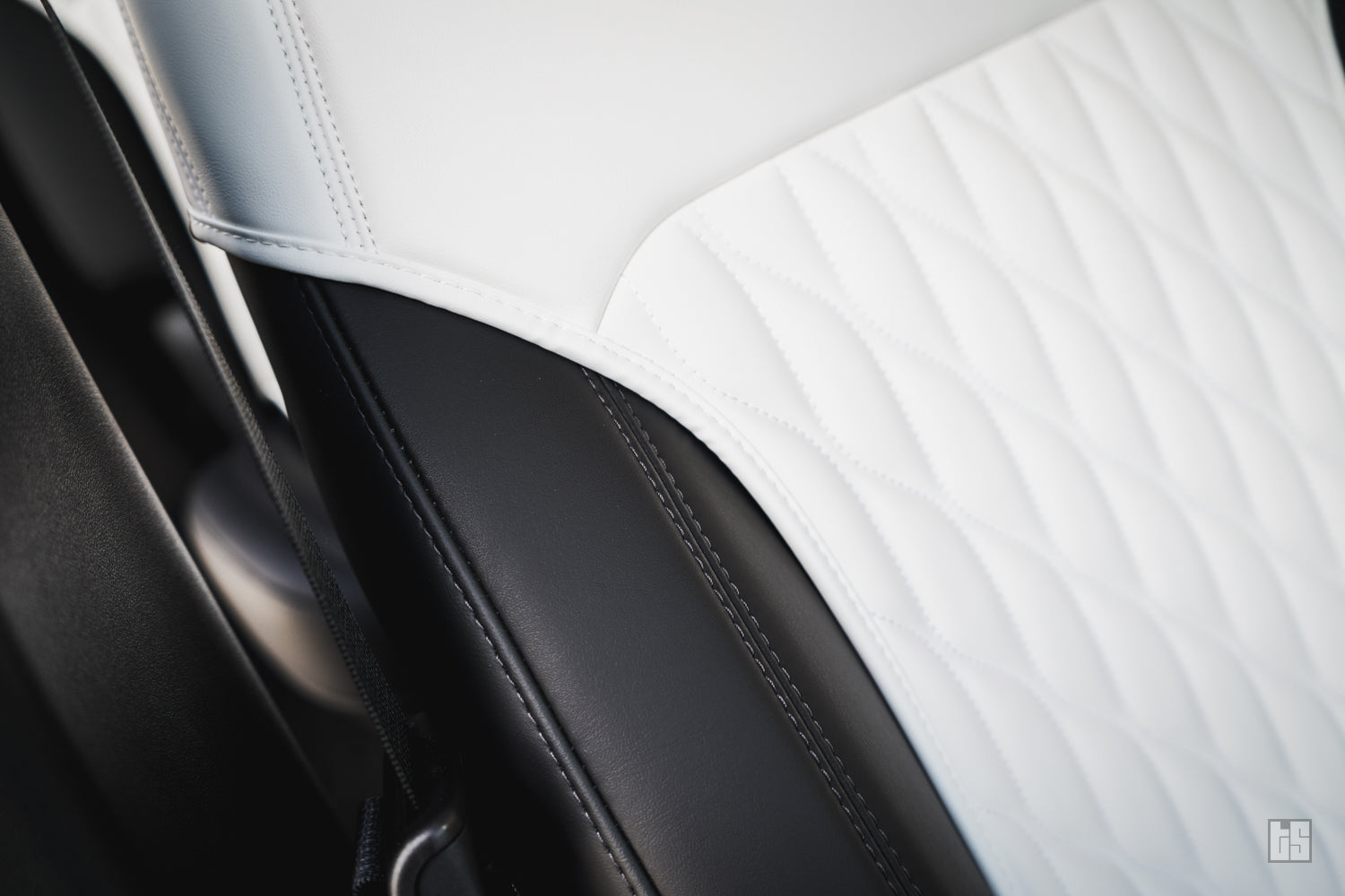 Model 3 Napa Leather Seat Protectors – Dove White