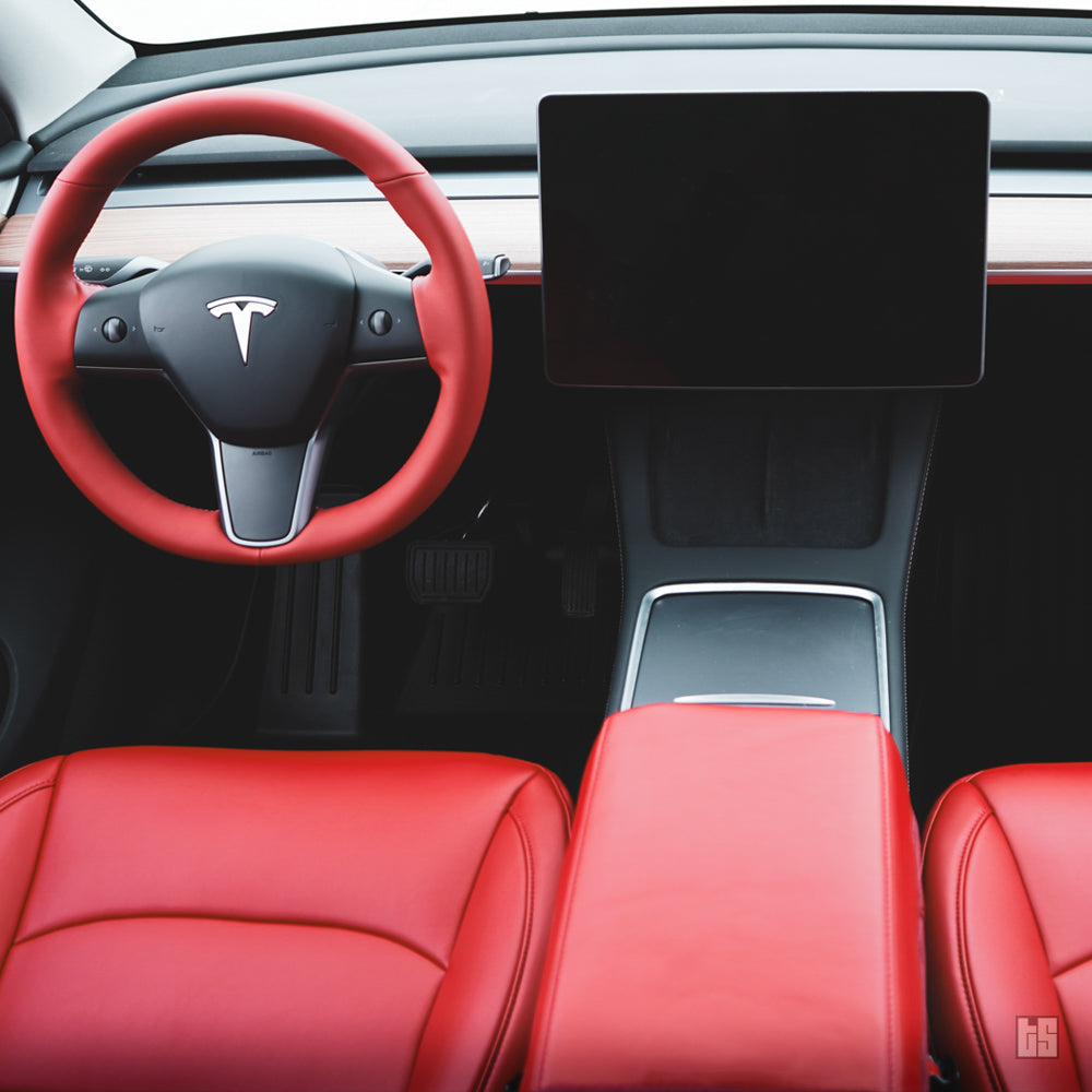Model 3 Napa Leather Seat Covers – Rolls Royce Red