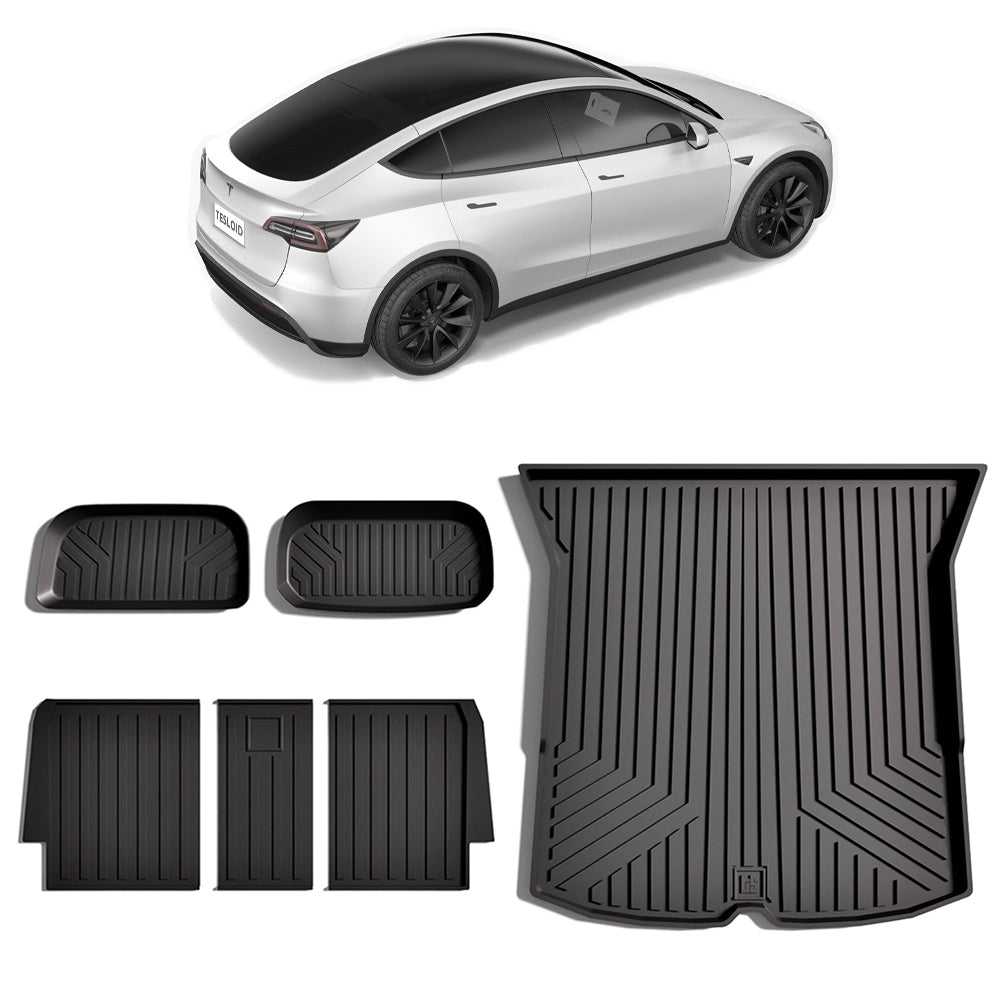 Model Y Frunk Trunk and Back Seat Mats – 3D Extreme Performance – 5 Seater