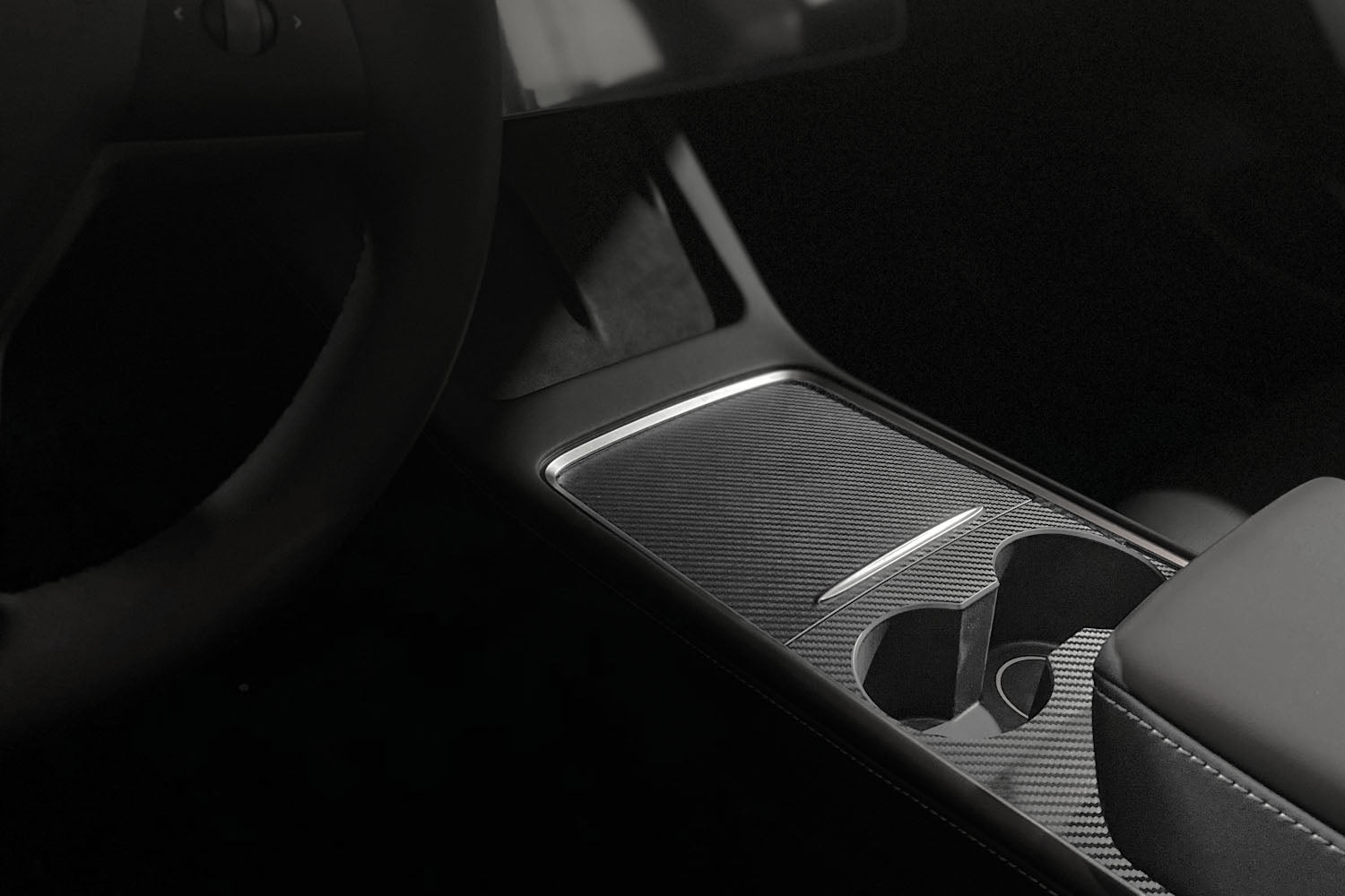 Model Y Carbon Fiber Console Wrap (2021+)