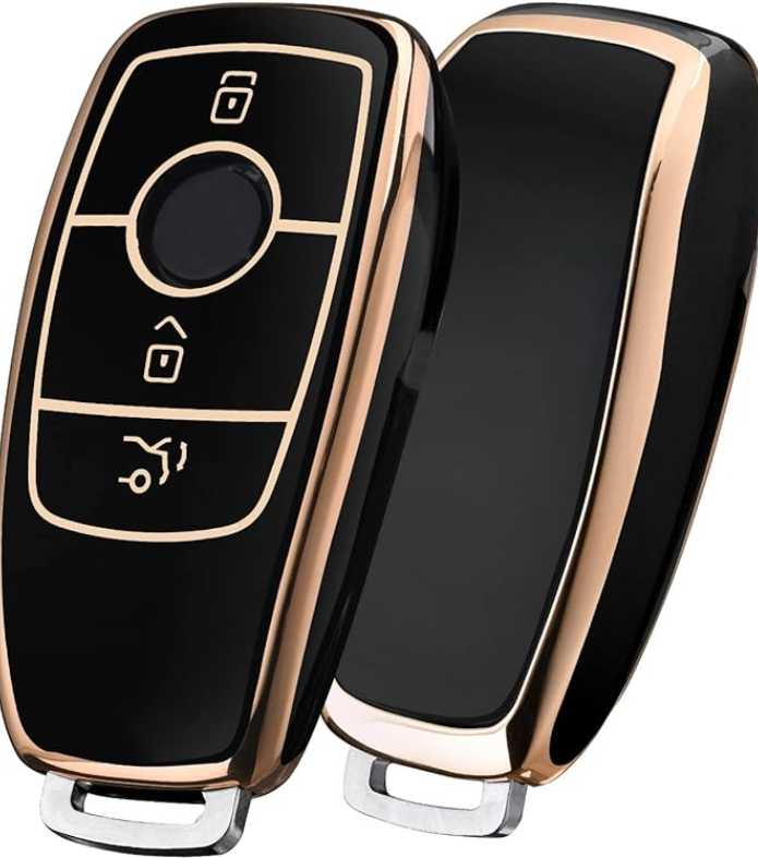 Luxe Key Case (Black or Blue & Gold) - E, S (2018 & Up), W213 (2017 & 2018)
