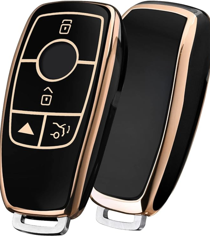 Luxe Key Case (Black or Blue & Gold) - E, S (2018 & Up), W213 (2017 & 2018)