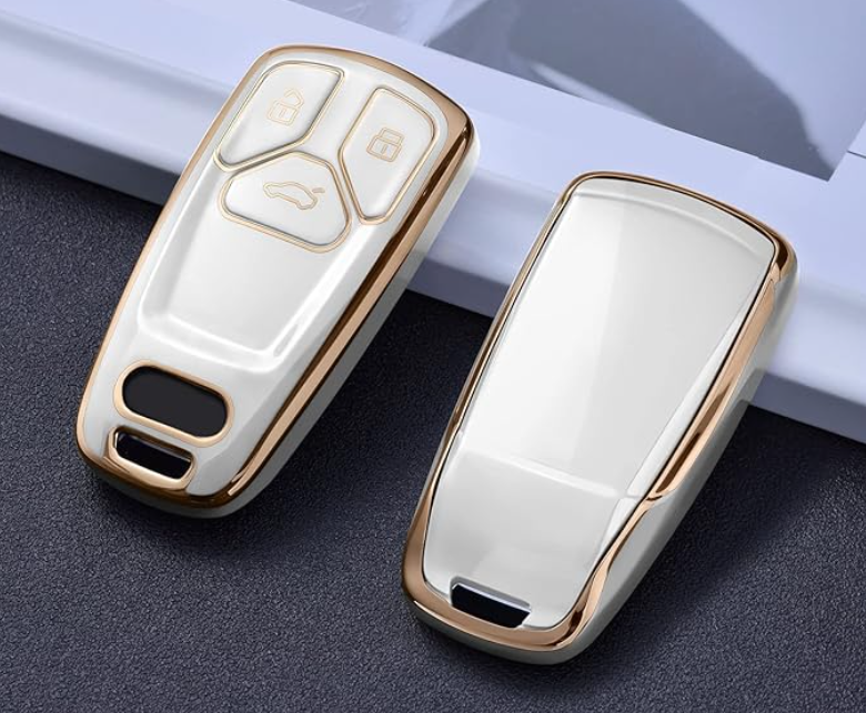 Luxe Key Case (Black, White, or Blue & Gold) - Audi A4, Q5, Q7, TT, A3, A6, SQ5, R8, S5